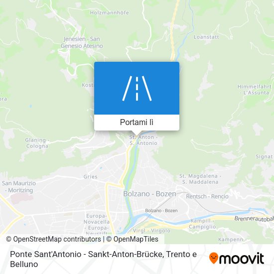 Mappa Ponte Sant'Antonio - Sankt-Anton-Brücke