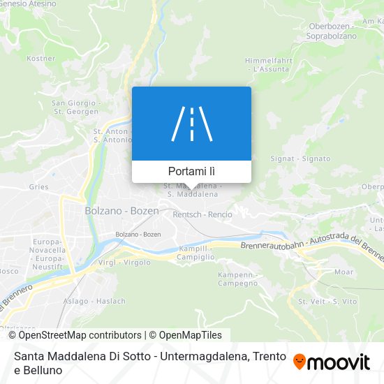Mappa Santa Maddalena Di Sotto - Untermagdalena