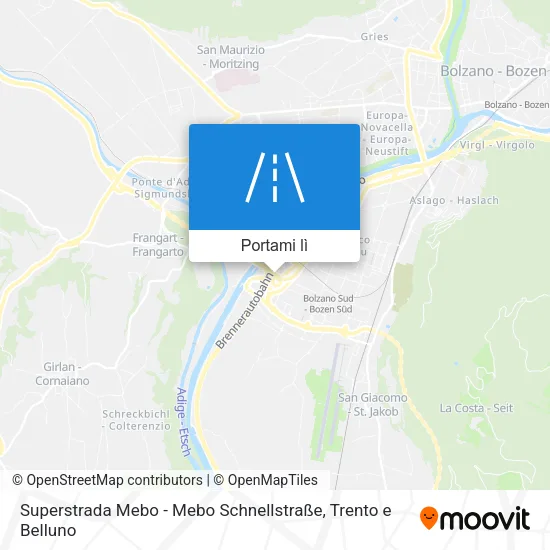 Mappa Superstrada Mebo - Mebo Schnellstraße