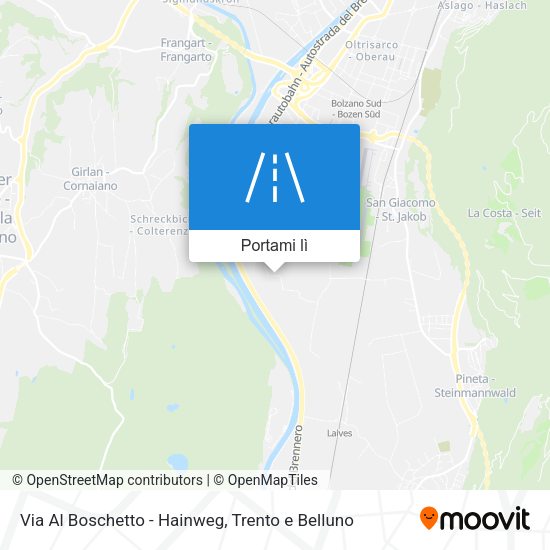 Mappa Via Al Boschetto - Hainweg