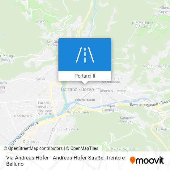 Mappa Via Andreas Hofer - Andreas-Hofer-Straße