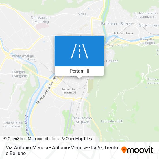 Mappa Via Antonio Meucci - Antonio-Meucci-Straße