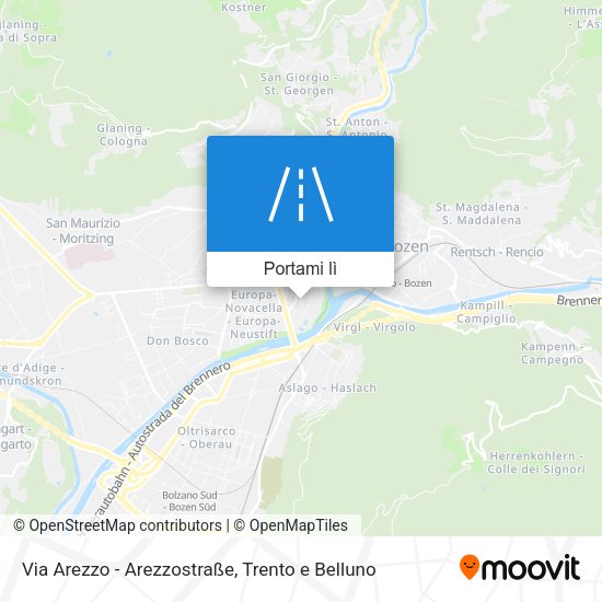 Mappa Via Arezzo - Arezzostraße