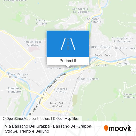 Mappa Via Bassano Del Grappa - Bassano-Del-Grappa-Straße