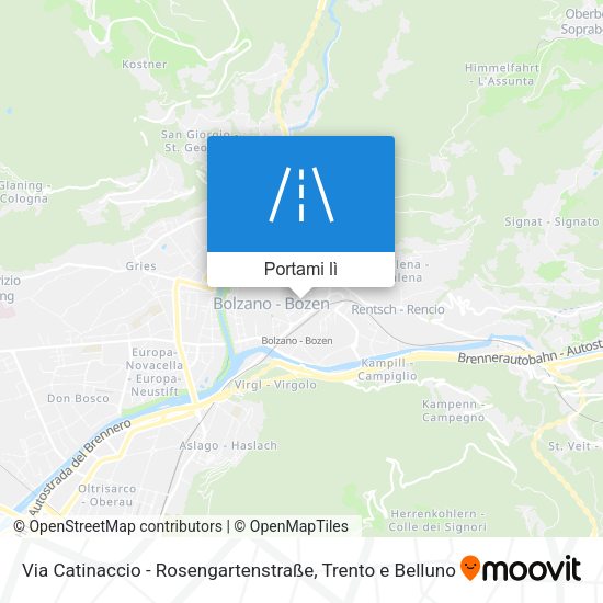 Mappa Via Catinaccio - Rosengartenstraße