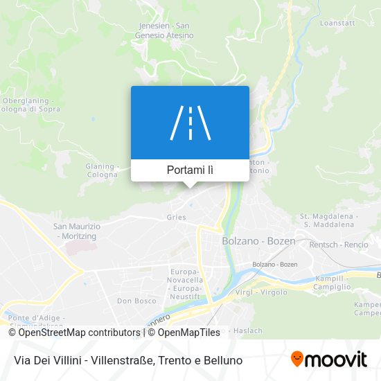 Mappa Via Dei Villini - Villenstraße