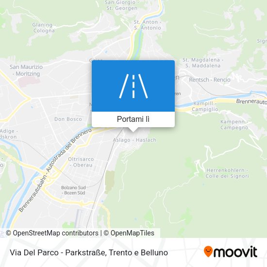 Mappa Via Del Parco - Parkstraße