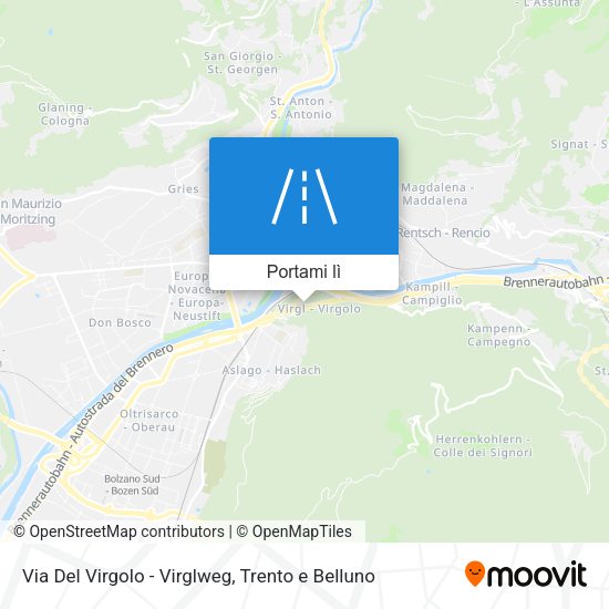 Mappa Via Del Virgolo - Virglweg