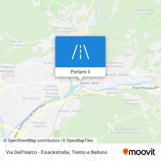 Mappa Via Dell'Isarco - Eisackstraße