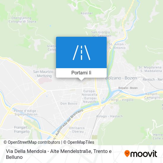 Mappa Via Della Mendola - Alte Mendelstraße