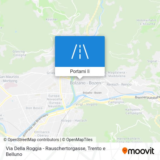 Mappa Via Della Roggia - Rauschertorgasse