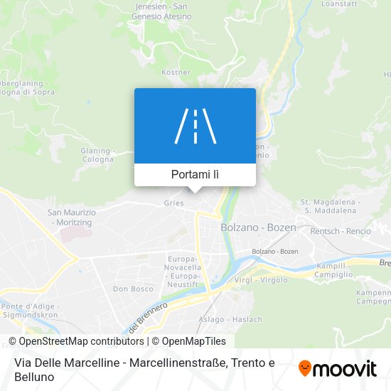 Mappa Via Delle Marcelline - Marcellinenstraße