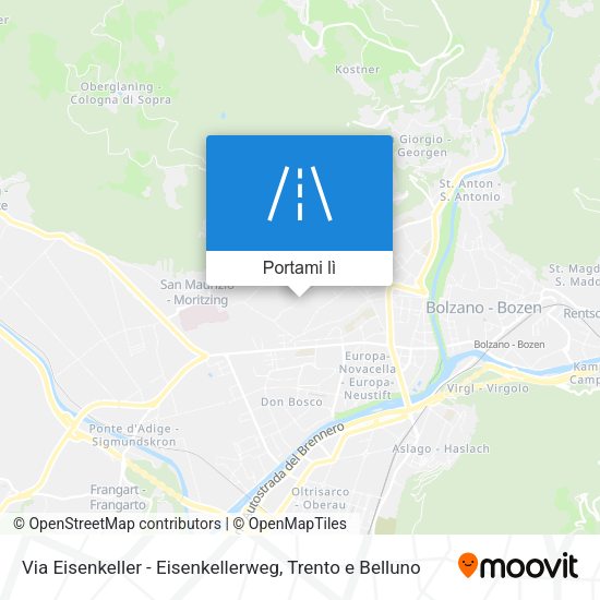 Mappa Via Eisenkeller - Eisenkellerweg