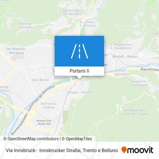 Mappa Via Innsbruck - Innsbrucker Straße