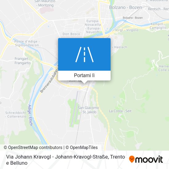 Mappa Via Johann Kravogl - Johann-Kravogl-Straße