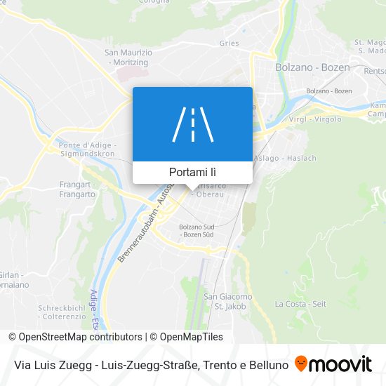 Mappa Via Luis Zuegg - Luis-Zuegg-Straße