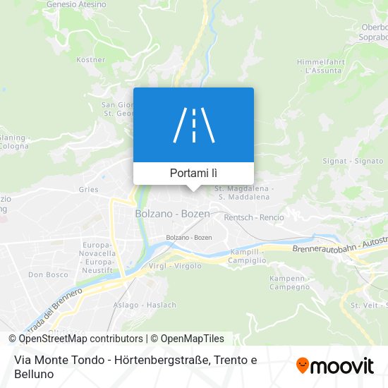 Mappa Via Monte Tondo - Hörtenbergstraße