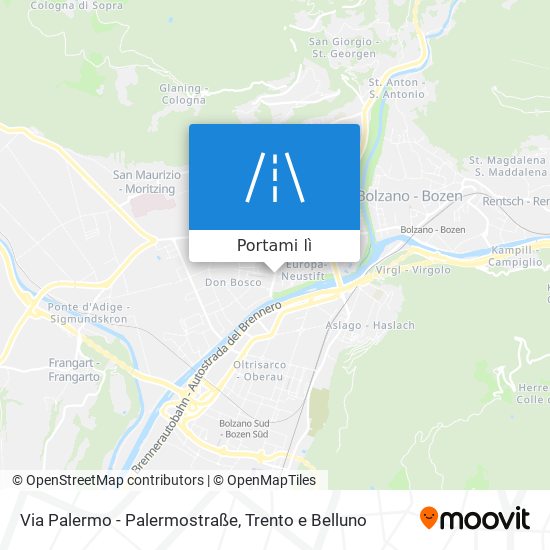 Mappa Via Palermo - Palermostraße