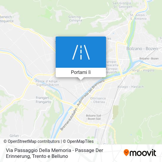 Mappa Via Passaggio Della Memoria - Passage Der Erinnerung