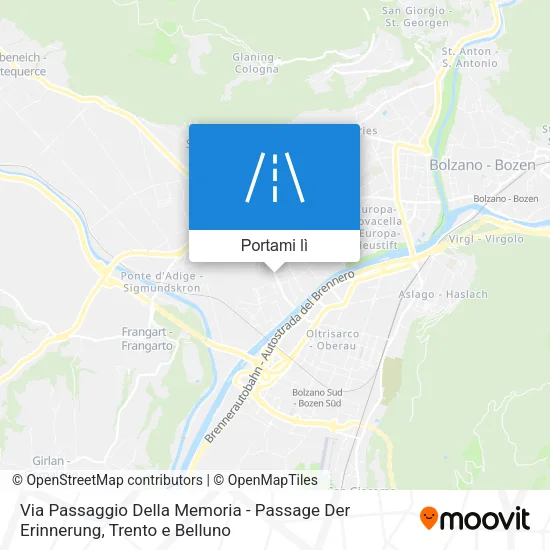 Mappa Via Passaggio Della Memoria - Passage Der Erinnerung