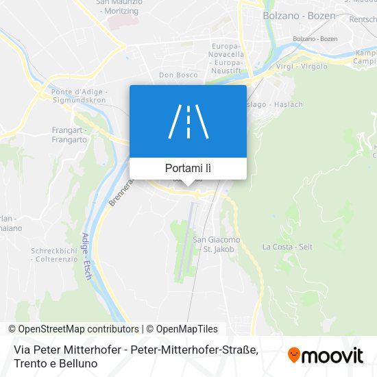 Mappa Via Peter Mitterhofer - Peter-Mitterhofer-Straße