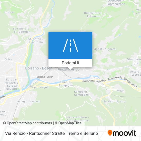 Mappa Via Rencio - Rentschner Straße