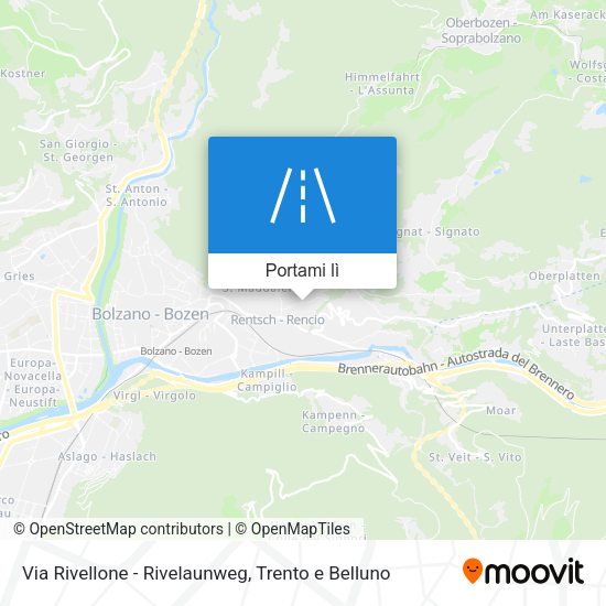 Mappa Via Rivellone - Rivelaunweg