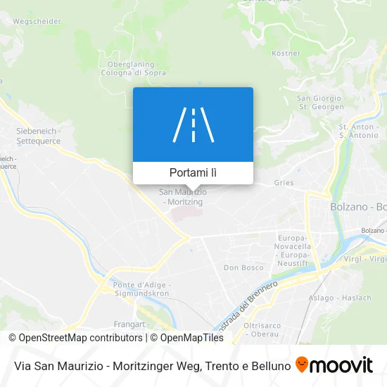 Mappa Via San Maurizio - Moritzinger Weg