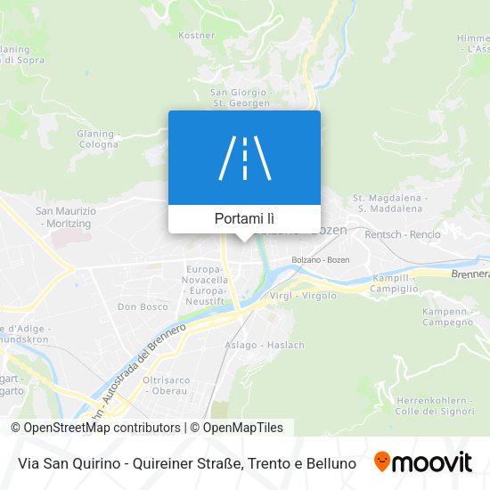 Mappa Via San Quirino - Quireiner Straße