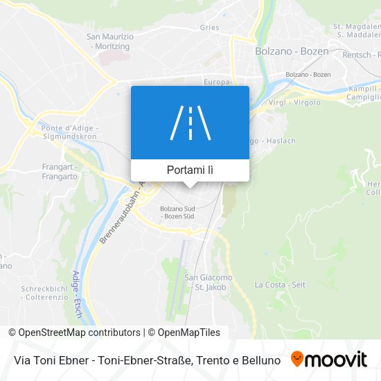 Mappa Via Toni Ebner - Toni-Ebner-Straße