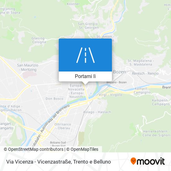 Mappa Via Vicenza - Vicenzastraße