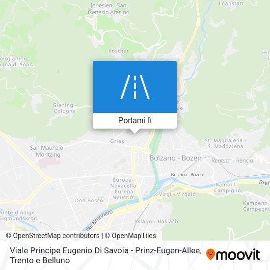 Mappa Viale Principe Eugenio Di Savoia - Prinz-Eugen-Allee