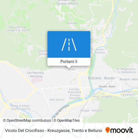 Mappa Vicolo Del Crocifisso - Kreuzgasse