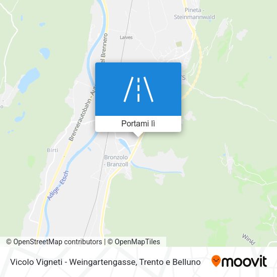 Mappa Vicolo Vigneti - Weingartengasse