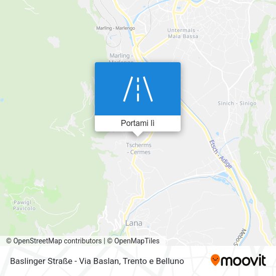 Mappa Baslinger Straße - Via Baslan