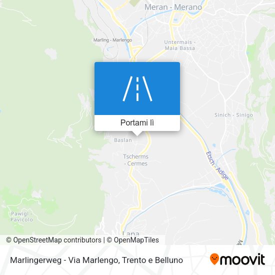Mappa Marlingerweg - Via Marlengo
