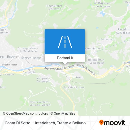 Mappa Costa Di Sotto - Unterleitach