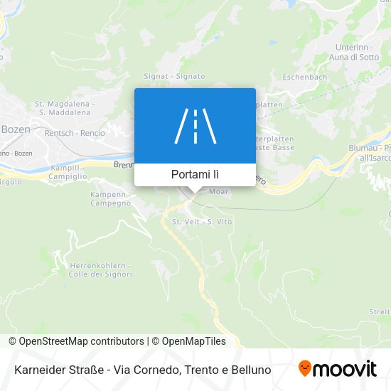 Mappa Karneider Straße - Via Cornedo