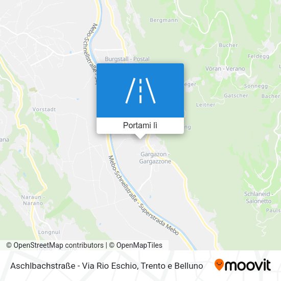 Mappa Aschlbachstraße - Via Rio Eschio