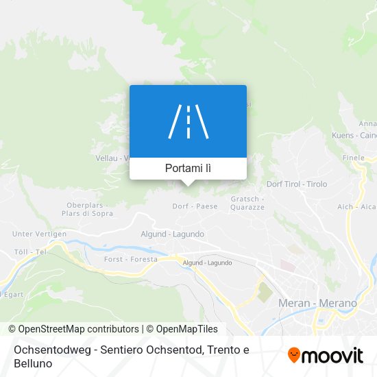 Mappa Ochsentodweg - Sentiero Ochsentod