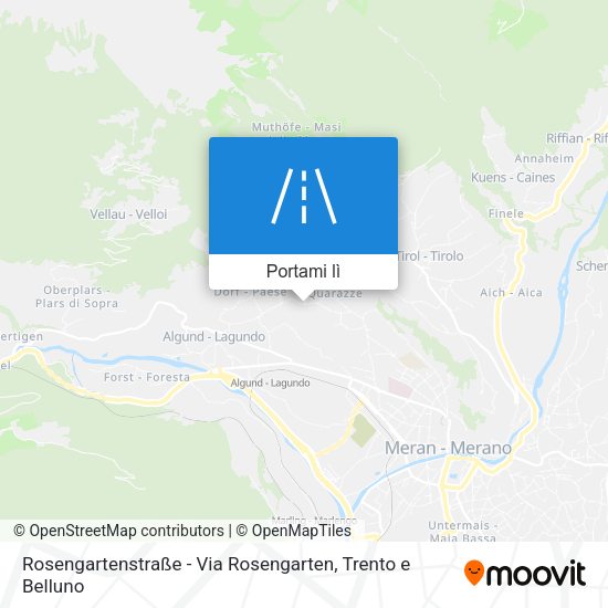 Mappa Rosengartenstraße - Via Rosengarten