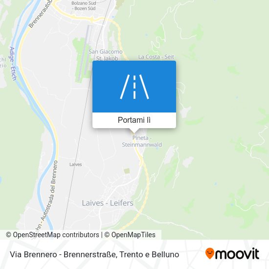 Mappa Via Brennero - Brennerstraße