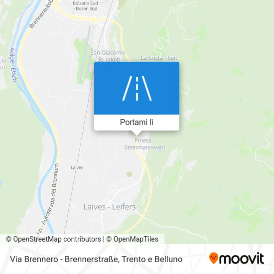Mappa Via Brennero - Brennerstraße