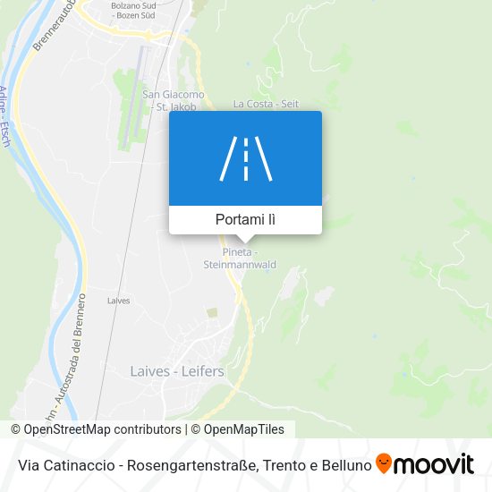 Mappa Via Catinaccio - Rosengartenstraße