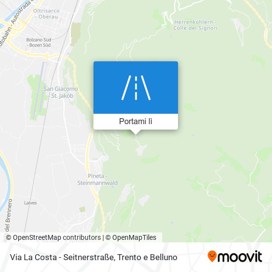 Mappa Via La Costa - Seitnerstraße