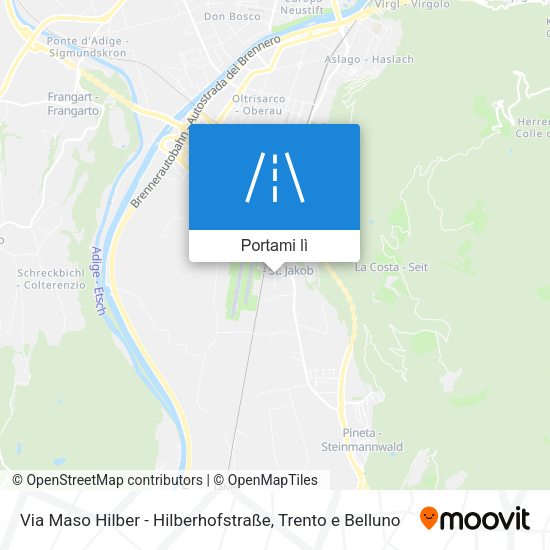 Mappa Via Maso Hilber - Hilberhofstraße
