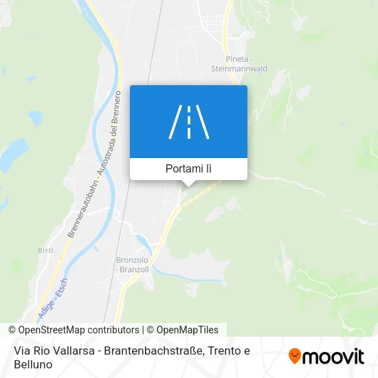 Mappa Via Rio Vallarsa - Brantenbachstraße