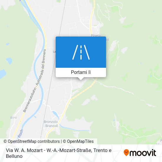 Mappa Via W. A. Mozart - W.-A.-Mozart-Straße