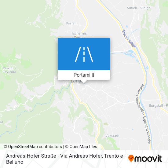 Mappa Andreas-Hofer-Straße - Via Andreas Hofer