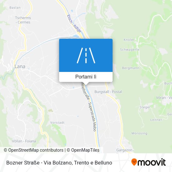 Mappa Bozner Straße - Via Bolzano
